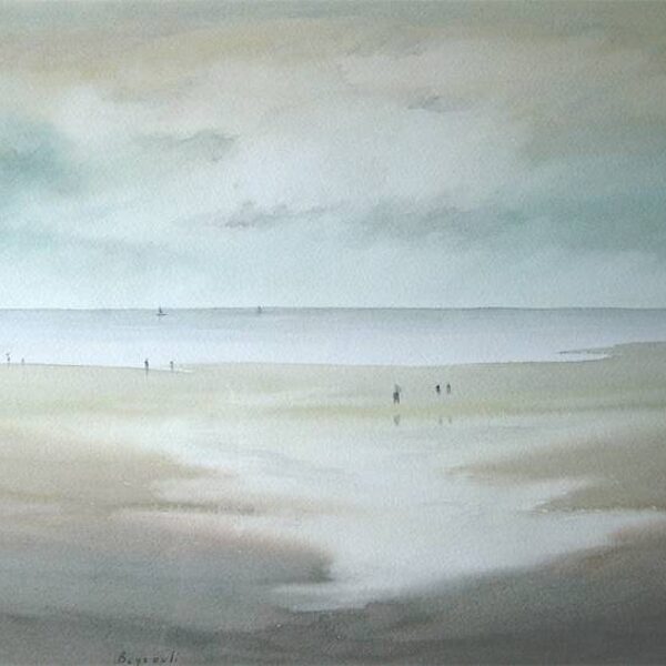 02 Plage - Normandie<br>47,5 x 32,5 cm<br>Coll. HB.GD - Paris