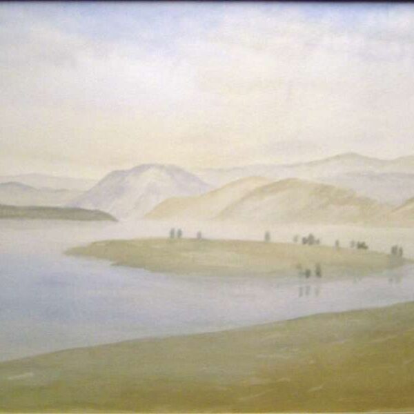 15 Lac - Centre de la France<br>1988<br>50 x 40 cm<br>Coll. privée