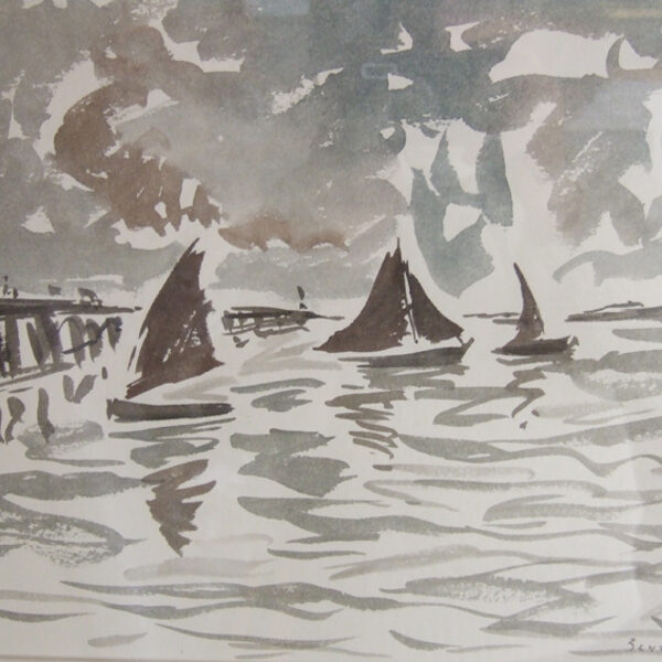  32 La jetée de Trouville<br>1986<br>30 x 40 cm<br>Collection particulière<br>Paris