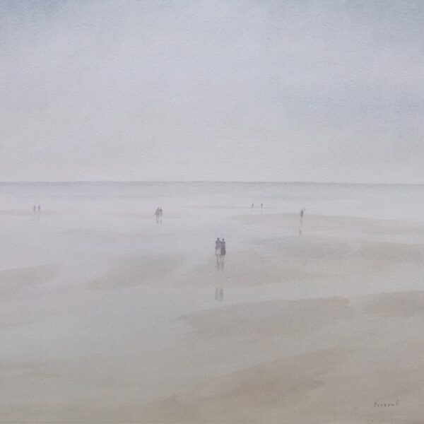 43 Plage normande<br>2010<br>55 x 70<br>Galerie Beyrouti