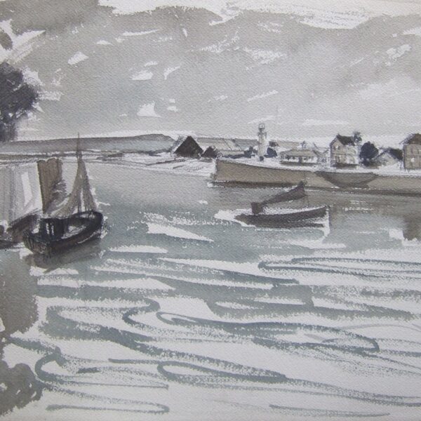 59 Avant-port Honfleur<br>1983<br>25 x 30 cm<br>Galerie Beyrouti