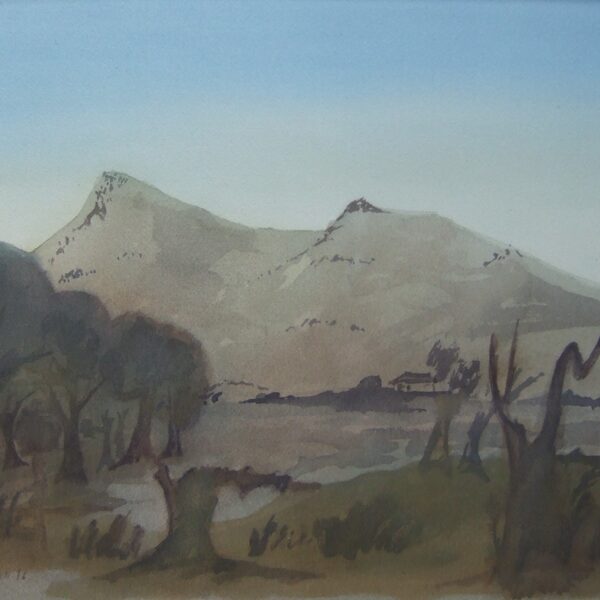 84 Arrière pays de Nice<br>1976<br>35 x 49.5 cm<br>Galerie Beyrouti Honfleur