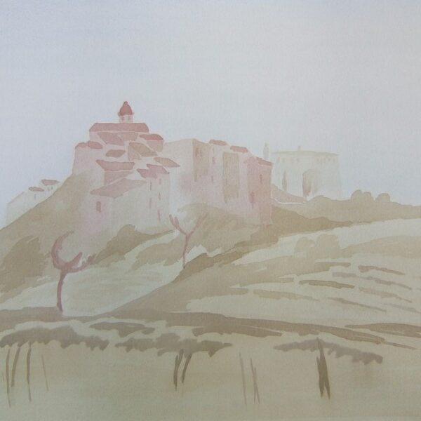 38 Arrière-pays niçois<br>35 x 50 cm<br>Galerie Beyrouti Honfleur